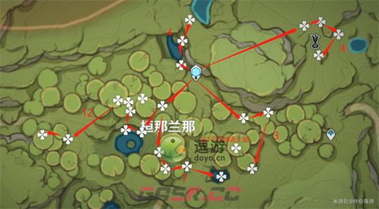 原神帕蒂沙兰快速收集路线图-第5张-手游攻略-GASK