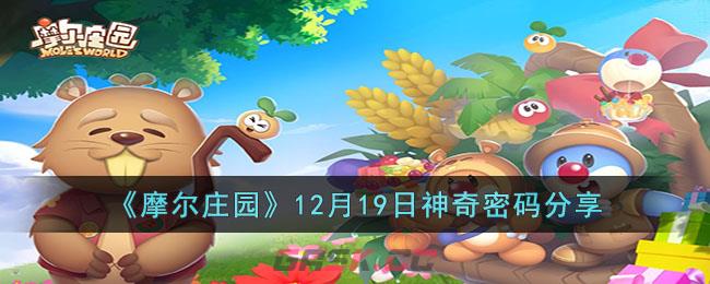 《摩尔庄园》12月19日神奇密码分享-第1张-手游攻略-GASK