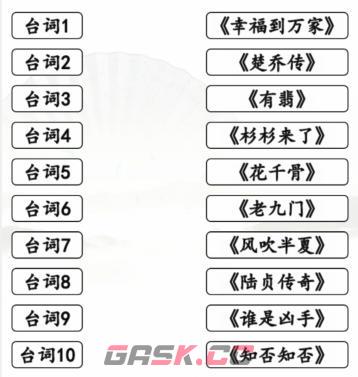 《汉字找茬王》闻声猜剧连出颖宝的剧攻略-第2张-手游攻略-GASK