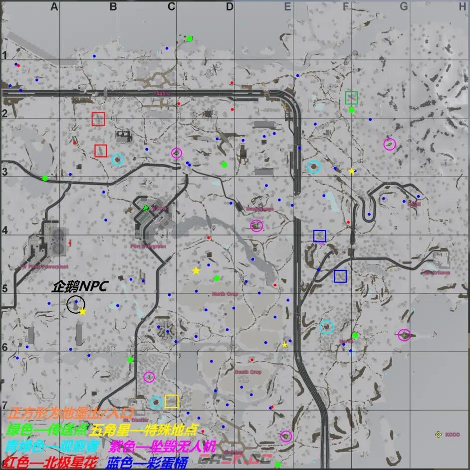 Unturned未转变者A6北极星地图资料 全点位图示-第1张-手游攻略-GASK