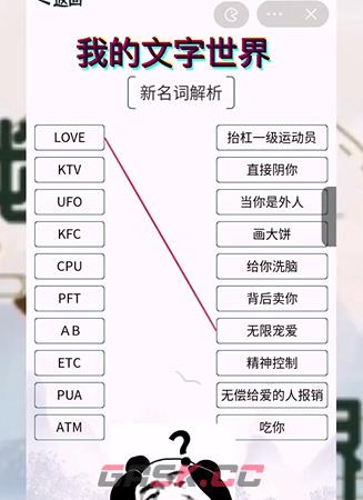 《我的文字世界》新名词解析通关攻略-第2张-手游攻略-GASK