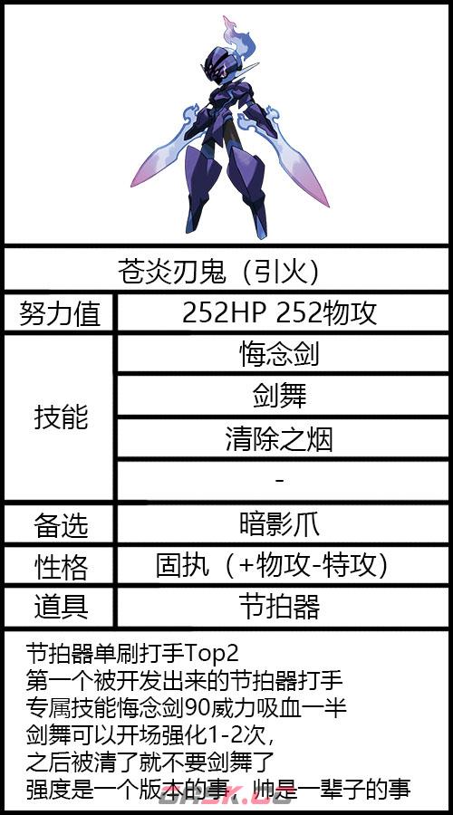 宝可梦朱紫苍炎刃鬼性格选择及配招推荐