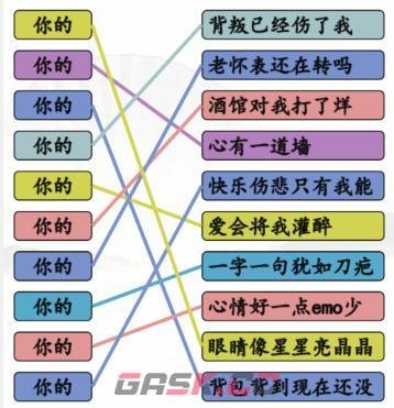 《汉字找茬王》连你的歌连线你的开头的歌攻略-第3张-手游攻略-GASK