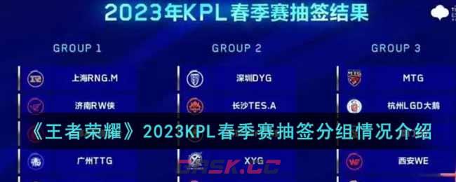 《王者荣耀》2023KPL春季赛抽签分组情况介绍-第1张-手游攻略-GASK