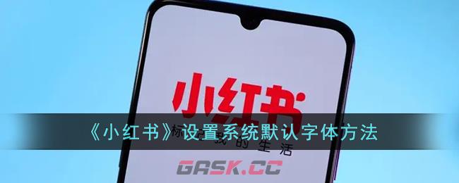 《小红书》设置系统默认字体方法-第1张-手游攻略-GASK
