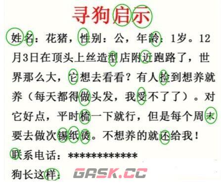 《疯狂梗传》寻狗启示​找出20个错别字​通关攻略-第2张-手游攻略-GASK