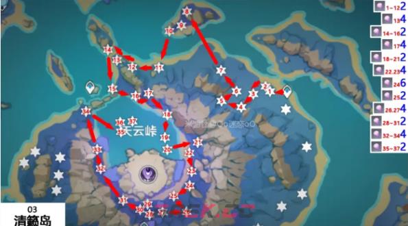 原神天云草实采集路线图 最快采集路线分享-第2张-手游攻略-GASK