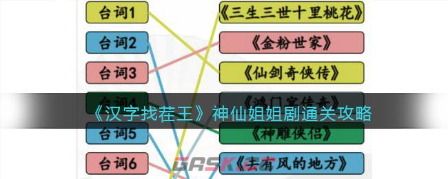 《汉字找茬王》神仙姐姐剧通关攻略-第1张-手游攻略-GASK