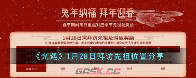 光遇1月先祖位置(光遇拜访度假先祖)-第1张-手游攻略-GASK