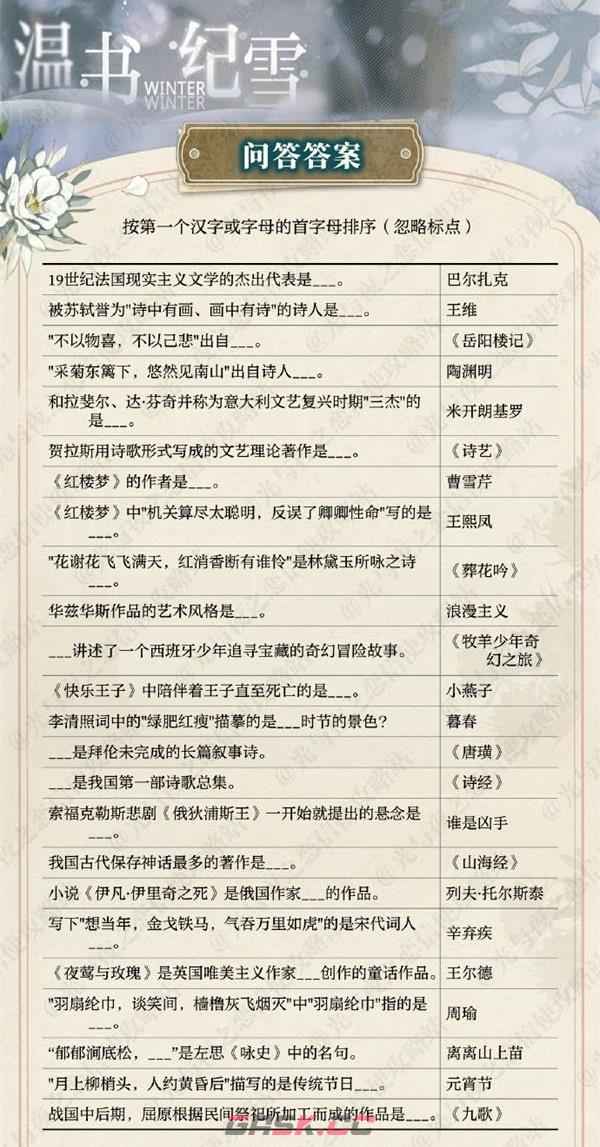 光与夜之恋阅读足够的剧情选项(《光与夜之恋》温书纪雪答案大全分享)-第2张-手游攻略-GASK
