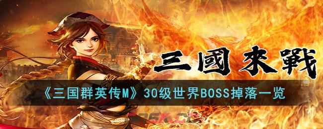 《三国群英传M》30级世界BOSS掉落一览-第1张-手游攻略-GASK