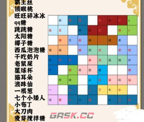 《汉字派对》童年美食通关攻略-第2张-手游攻略-GASK