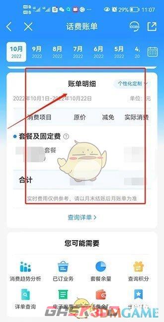 《中国电信》查询账单明细方法-第4张-手游攻略-GASK