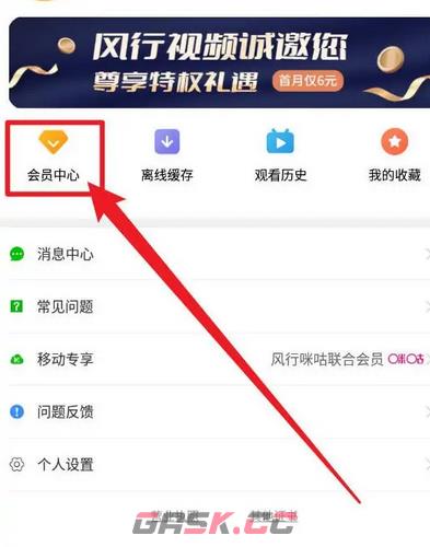 《风行视频》查看会员购买记录方法-第2张-手游攻略-GASK