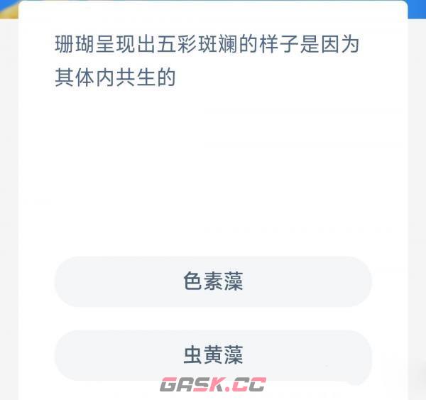 珊瑚呈现出五彩斑斓的样子是因为其体内共生的-第2张-手游攻略-GASK