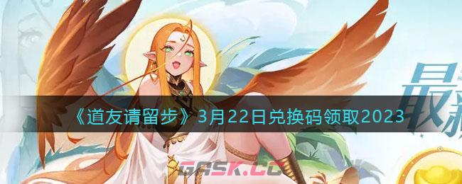 《道友请留步》3月22日兑换码领取2023-第1张-手游攻略-GASK