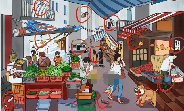 《疯狂梗传》危险菜市场找出12处危险通关攻略-第2张-手游攻略-GASK