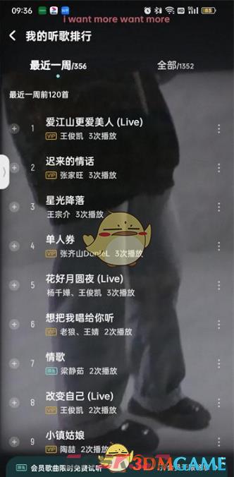 《酷狗音乐》最近一周听歌排行查看方法-第5张-手游攻略-GASK