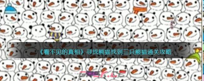 《看不见的真相》寻找熊猫找到三只熊猫通关攻略-第1张-手游攻略-GASK