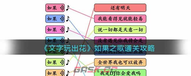 《文字玩出花》如果之歌通关攻略-第1张-手游攻略-GASK
