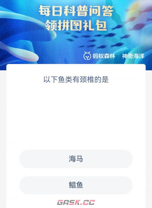 以下鱼类有颈椎的是-第2张-手游攻略-GASK