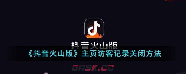 《抖音火山版》主页访客记录关闭方法-第1张-手游攻略-GASK