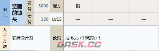 符文工房5坚固的锄头怎么做-第2张-单机攻略-GASK