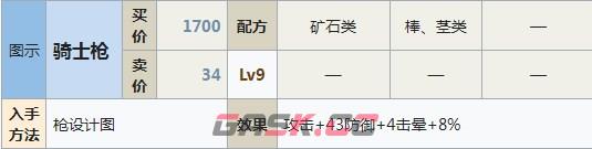 符文工房5骑士枪怎么做-第2张-单机攻略-GASK