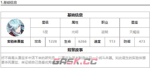 《第七史诗》光赛兹强度解析一览-第2张-手游攻略-GASK