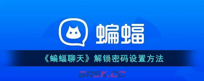 《蝙蝠聊天》解锁密码设置方法-第1张-手游攻略-GASK
