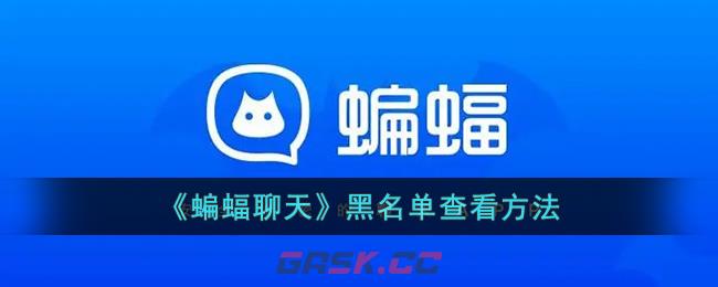 《蝙蝠聊天》黑名单查看方法-第1张-手游攻略-GASK