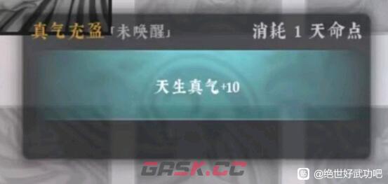《绝世好武功》真气充盈天命是什么效果-第2张-单机攻略-GASK