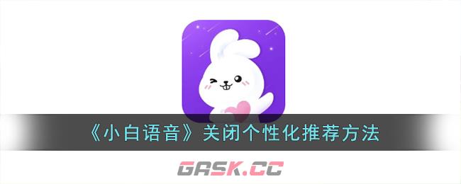 《小白语音》关闭个性化推荐方法-第1张-手游攻略-GASK