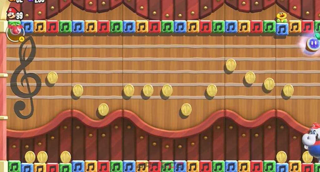 《超级马里奥兄弟：惊奇》W1惊奇碎片音乐室怎么过关-第2张-单机攻略-GASK