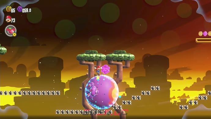 《超级马里奥兄弟：惊奇》W1sp弹滚波铃横越尖刺大紫币位置-第2张-单机攻略-GASK