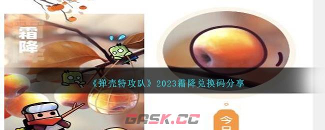 《弹壳特攻队》2023霜降兑换码分享-第1张-手游攻略-GASK