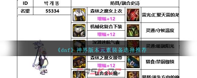 《dnf》神界版本元素装备选择推荐-第1张-手游攻略-GASK