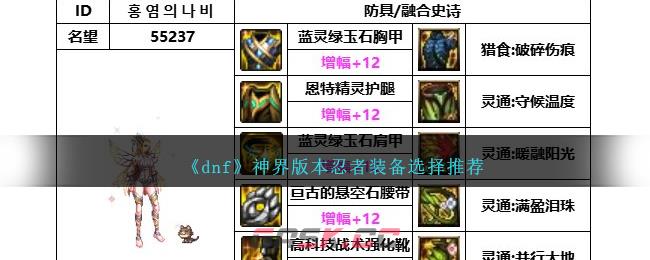 《dnf》神界版本忍者装备选择推荐-第1张-手游攻略-GASK