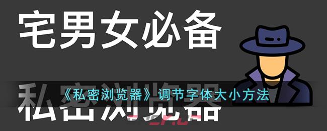 《私密浏览器》调节字体大小方法