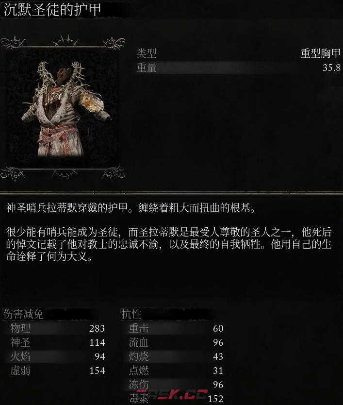 《堕落之主》沉默圣徒的护甲介绍-第2张-单机攻略-GASK