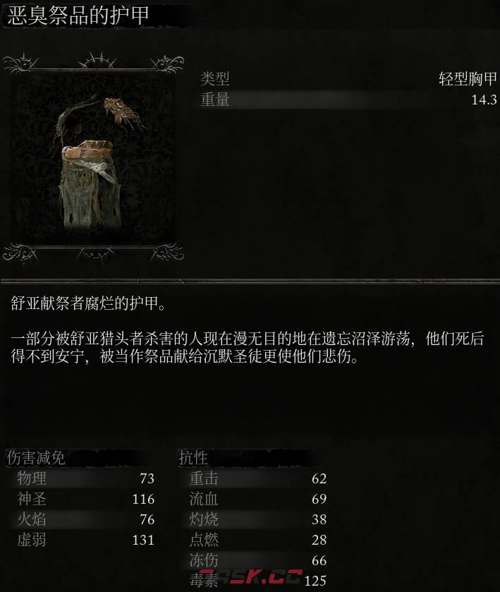 《堕落之主》恶臭祭品的护甲介绍-第2张-单机攻略-GASK