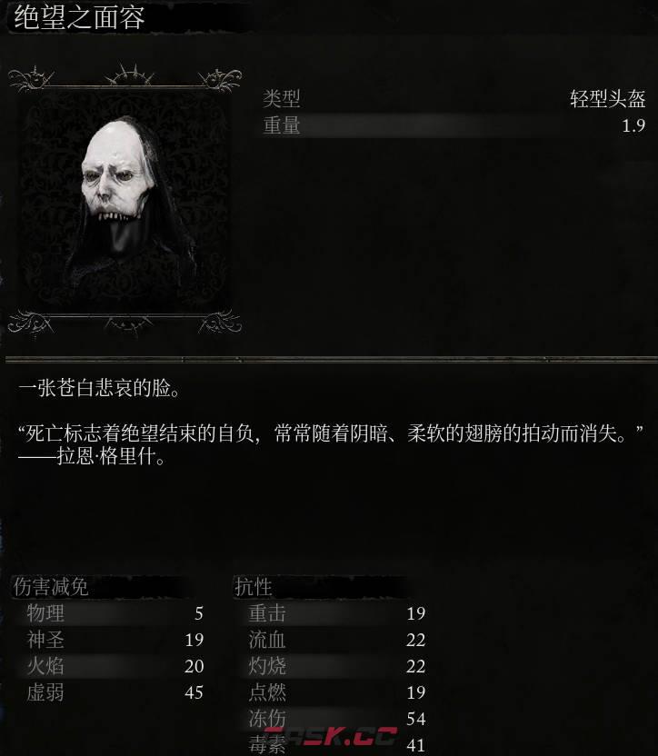 《堕落之主》绝望之面容介绍-第2张-单机攻略-GASK