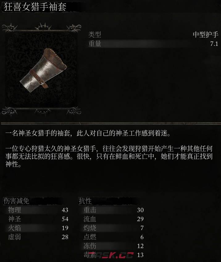 《堕落之主》狂喜女猎手袖套介绍-第2张-单机攻略-GASK