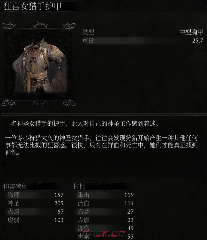 《堕落之主》狂喜女猎手护甲介绍-第2张-单机攻略-GASK