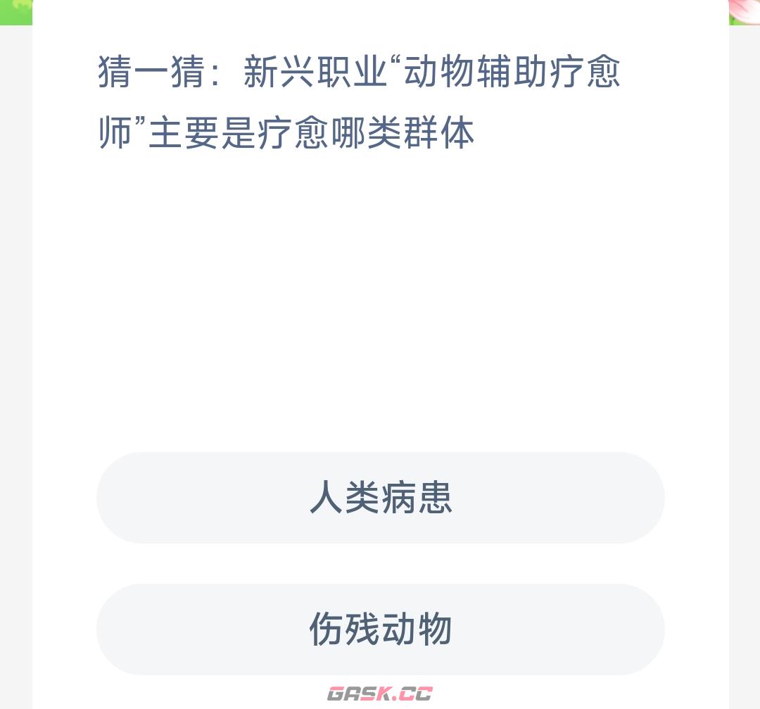 猜一猜新兴职业动物辅助疗愈师主要是疗愈哪类群体-第2张-手游攻略-GASK