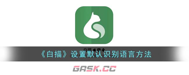 《白描》设置默认识别语言方法