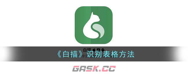 《白描》识别表格方法