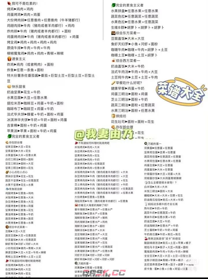 《皮卡堂之梦想起源》食谱配方大全2023最新-第2张-手游攻略-GASK