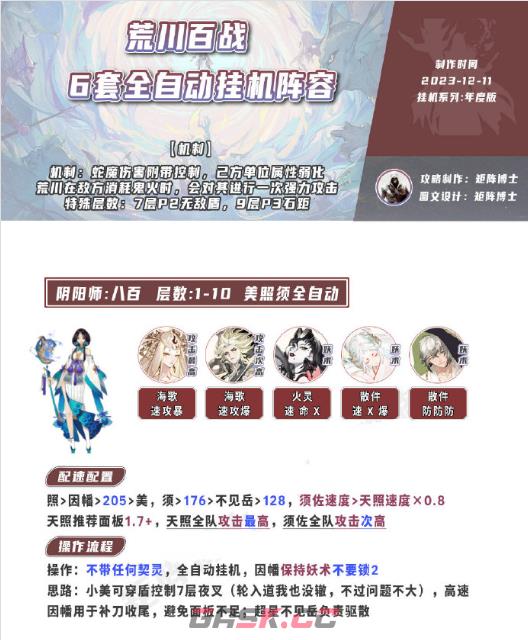 《阴阳师》荒川百战通关攻略-第2张-手游攻略-GASK