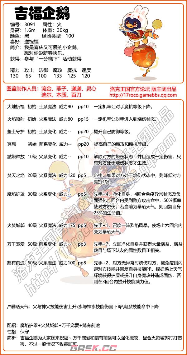 《洛克王国》吉福企鹅技能表图鉴-第2张-手游攻略-GASK